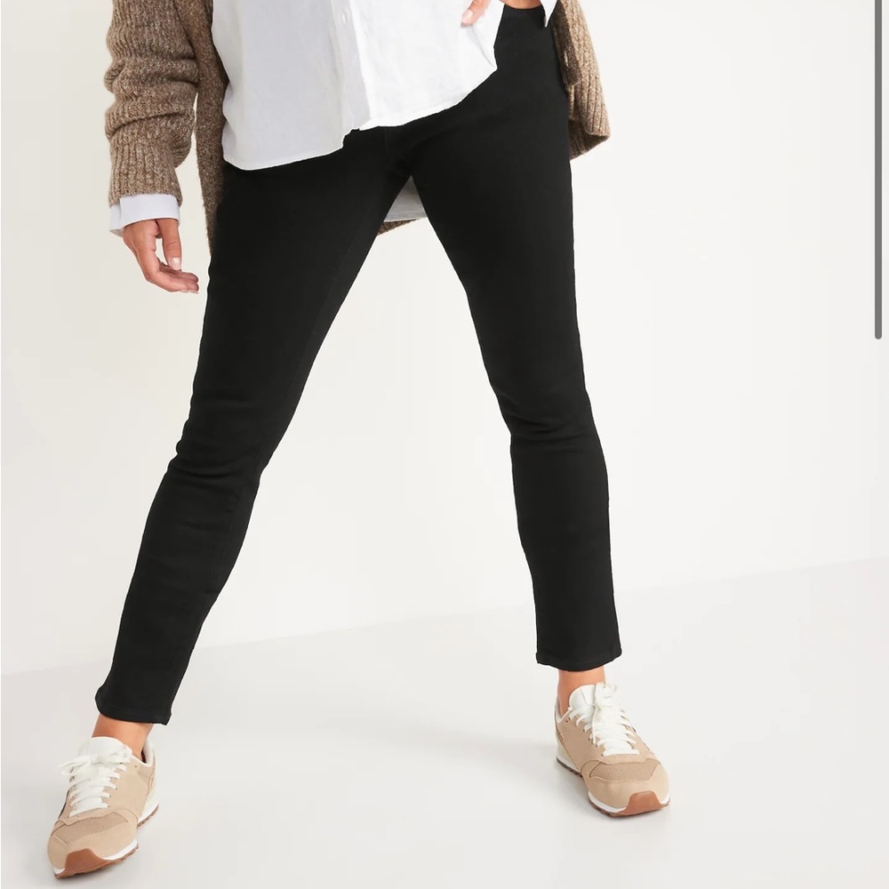 Maternity Full Panel Skinny Black Jeans - size 8 short